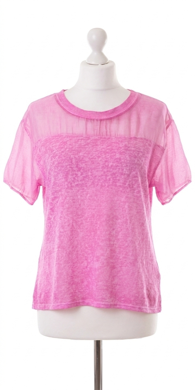 NEW GIGI MODA sondrio short sleeve t-shirt in hot pink